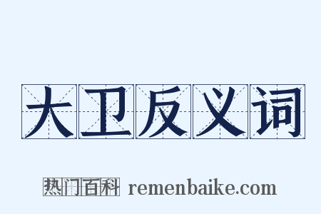 大卫反义词是什么意思的图片